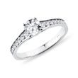14K WHITE GOLD ENGAGEMENT RING WITH 0.5 CT BRILLIANT - DIAMOND ENGAGEMENT RINGS - ENGAGEMENT RINGS