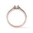 BAGUE DELUXE EN OR ROSE 14 CT AVEC DIAMANTS - BAGUES DE FIANÇAILLES ORNÉES DE DIAMANTS - BAGUES DE FIANÇAILLES