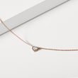 HALSKETTE MIT 0,30 CT HERZDIAMANT IN ROSÉGOLD - KETTEN MIT DIAMANTEN - KETTEN