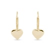 Heart-shaped yellow gold earrings