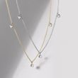 Bezeled diamond necklace in white gold