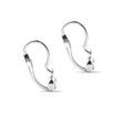 BOUCLES D'OREILLES POUR ENFANTS EN OR BLANC AVEC DIAMANTS SOLITAIRES - BOUCLES D'OREILLES POUR ENFANTS - BOUCLES D'OREILLES