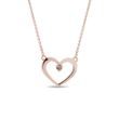 HEART-SHAPED CHAMPAGNE DIAMOND NECKLACE IN ROSE GOLD - DIAMOND NECKLACES - NECKLACES