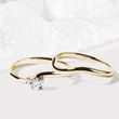 MODERN DIAMOND ENGAGEMENT SET IN YELLOW GOLD - ENGAGEMENT AND WEDDING MATCHING SETS - ENGAGEMENT RINGS