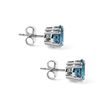 BOUCLES D'OREILLES EN OR BLANC ET TOPAZES BLUE LONDON - BOUCLES D'OREILLES EN TOPAZE - BOUCLES D'OREILLES