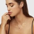 Heart-shaped amethyst earrings in rose gold