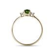 GOLD MOLDAVITE RING WITH DIAMONDS - MOLDAVITE RINGS - RINGS