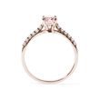 DIAMOND RING WITH MORGANITE IN ROSE GOLD - MORGANITE RINGS - RINGS