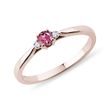 TOURMALINE AND DIAMOND RING IN ROSE GOLD - TOURMALINE RINGS - RINGS