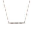 ROSE GOLD NECKLACE WITH A DIAMOND BAR - DIAMOND NECKLACES - NECKLACES