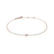 BRACELET AVEC CHAÎNE EN OR ROSE ET MORGANITE - BRACELETS AVEC GEMMES - BRACELETS