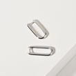 MINIMAL OVAL EARRINGS IN 14K WHITE GOLD - WHITE GOLD EARRINGS - EARRINGS