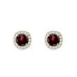 DIAMOND EARRINGS WITH GRENADES IN YELLOW GOLD - GARNET EARRINGS{% if category.pathNames[0] != product.category.name %} - {% endif %}