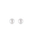 FRESHWATER PEARL STUD EARRINGS IN WHITE GOLD - PEARL EARRINGS - PEARL JEWELRY