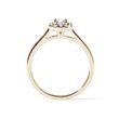 YELLOW GOLD DIAMOND HALO RING - ENGAGEMENT DIAMOND RINGS - ENGAGEMENT RINGS