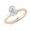 OVAL DOUBLE PRONG LAB GROWN DIAMOND RING IN YELLOW GOLD - RINGS WITH LAB-GROWN DIAMONDS - ENGAGEMENT RINGS