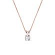 ROSE GOLD NECKLACE WITH 0.25 CT DIAMOND - DIAMOND NECKLACES - NECKLACES