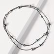 COLLIER EN SPINELLES FACETTÉES ET PERLES DE TAHITI - COLLIERS AVEC MINÉRAUX - COLLIERS