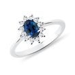KATE SAPHIRRING MIT DIAMANT AUS WEISSGOLD - SAPHIRVERLOBUNGSRINGE - VERLOBUNGSRINGE