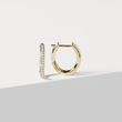 DIAMOND HOOP EARRINGS IN YELLOW GOLD - DIAMOND EARRINGS - EARRINGS