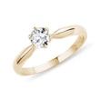 YELLOW GOLD ENGAGEMENT RING WITH A SOLITAIRE DIAMOND - SOLITAIRE ENGAGEMENT RINGS - ENGAGEMENT RINGS