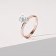 OVAL DOUBLE PRONG LAB GROWN DIAMOND RING IN ROSE GOLD - RINGS WITH LAB-GROWN DIAMONDS - ENGAGEMENT RINGS