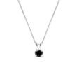 COLLIER EN OR BLANC AVEC SON DIAMANT NOIR - COLLIERS AVEC DIAMANTS - COLLIERS