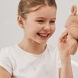 HALBMOND-HALSKETTE FÜR KINDER AUS GELBGOLD - KINDER KETTEN - KETTEN