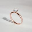 BAGUE DE FIANÇAILLES EN OR ROSE AVEC SOLITAIRE - TAILLE BRILLANT - BAGUES DE FIANÇAILLES