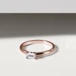 MOISSANITE RING IN 14K ROSE GOLD - ROSE GOLD RINGS - RINGS