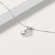 PEARL NECKLACE WITH A DIAMOND IN WHITE GOLD - PEARL PENDANTS - PEARL JEWELRY