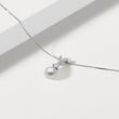 COLLIER DE PERLES EN OR BLANC AVEC DIAMANT - PENDENTIFS EN PERLES - PERLES