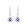 BOUCLES D'OREILLES ENDIAMANTÉES D'OR BLANC AVEC TANZANITES - BOUCLES D’OREILLES EN TANZANITE - BOUCLES D'OREILLES