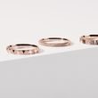 SET OF RINGS WITH CUT FACETS IN ROSE GOLD - ROSE GOLD WEDDING SETS - WEDDING RINGS
