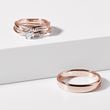 DIAMOND RING IN PINK GOLD - WOMEN'S WEDDING RINGS - WEDDING RINGS