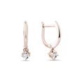 EARRINGS IN ROSE GOLD WITH DIAMONDS - DIAMOND EARRINGS - EARRINGS