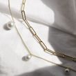 Halskette aus 14kt Gelbgold mit Perlen