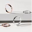 MEN'S RING IN ROSE GOLD WITH SINGLE ENGRAVED LINE - RINGS FOR HIM - WEDDING RINGS