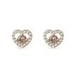 HEART EARRINGS WITH CHAMPAGNE DIAMONDS IN YELLOW GOLD - DIAMOND EARRINGS{% if category.pathNames[0] != product.category.name %} - {% endif %}