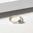 GREEN TOURMALINE RING IN 14K YELLOW GOLD - TOURMALINE RINGS - RINGS