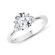 WHITE GOLD OVAL DIAMOND RING WITH SIDE DIAMONDS - DIAMOND ENGAGEMENT RINGS - ENGAGEMENT RINGS