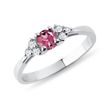 TOURMALINE AND DIAMOND RING IN WHITE GOLD - TOURMALINE RINGS - RINGS