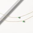 HEART SHAPED EMERALD NECKLACE IN GOLD - EMERALD NECKLACES - NECKLACES