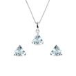 AQUAMARINE JEWELLERY SET MADE OF 14K WHITE GOLD - JEWELLERY SETS - FINE JEWELLERY