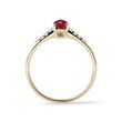 TEARDROP CUT RUBY ​​AND DIAMOND RING IN GOLD - RUBY RINGS - RINGS