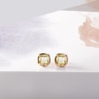 Lemon quartz earrings in rose gold