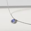 ELEGANTES DIAMANTHALSBAND MIT TANSANIT IN WEISSGOLD - KETTEN MIT TANSANIT - KETTEN