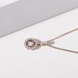 NECKLACE WITH BRILLIANTS IN 14K ROSE GOLD - DIAMOND NECKLACES - 