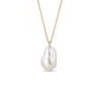 FRESHWATER BAROQUE PEARL GOLD NECKLACE - PEARL PENDANTS - PEARL JEWELRY