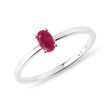 MINIMALIST RUBY ​​RING IN WHITE GOLD - RUBY RINGS - RINGS